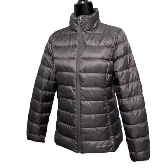 Eddie Bauer Black Down Filled Jacket Coat Women’s Small - Picture 3 of 12